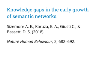 Knowledge gaps in the early growth of semantic networks.